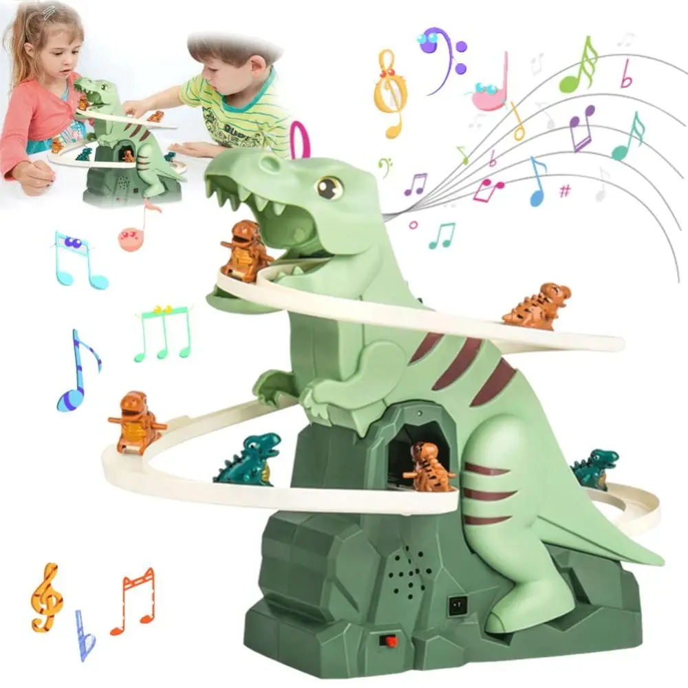 Durable Plastic Dinosaur Stair Climbing Toy Educational Puzzle Playsets Dinosaur Ladder Toy Race Track Game Set for Children