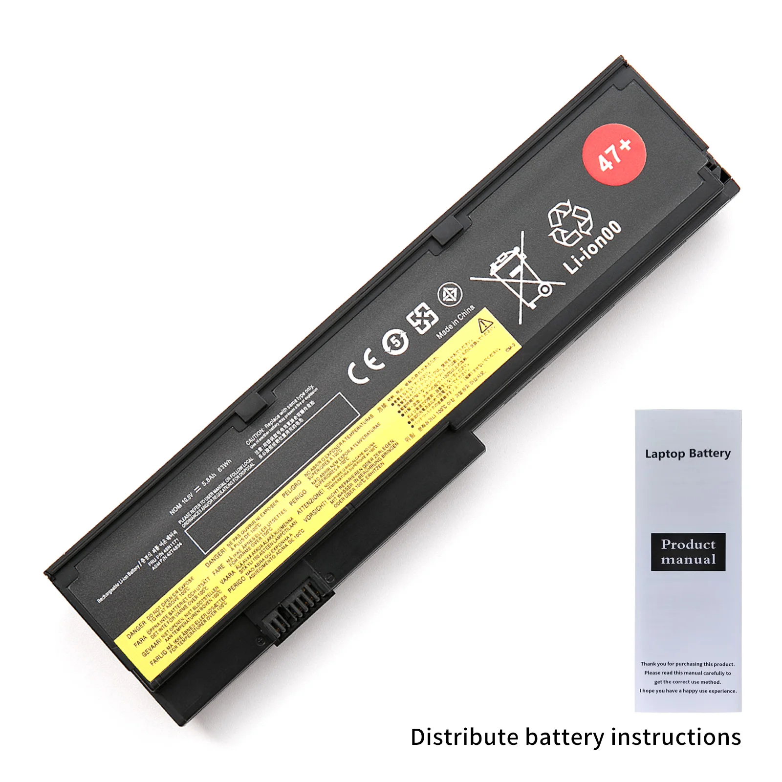 Laptop Battery For Lenovo ThinkPad X200 X200S X201 X201S X201I Series 42T4834 45N1171 42T4535 42T4543 42T4650 5800mAh 63Wh