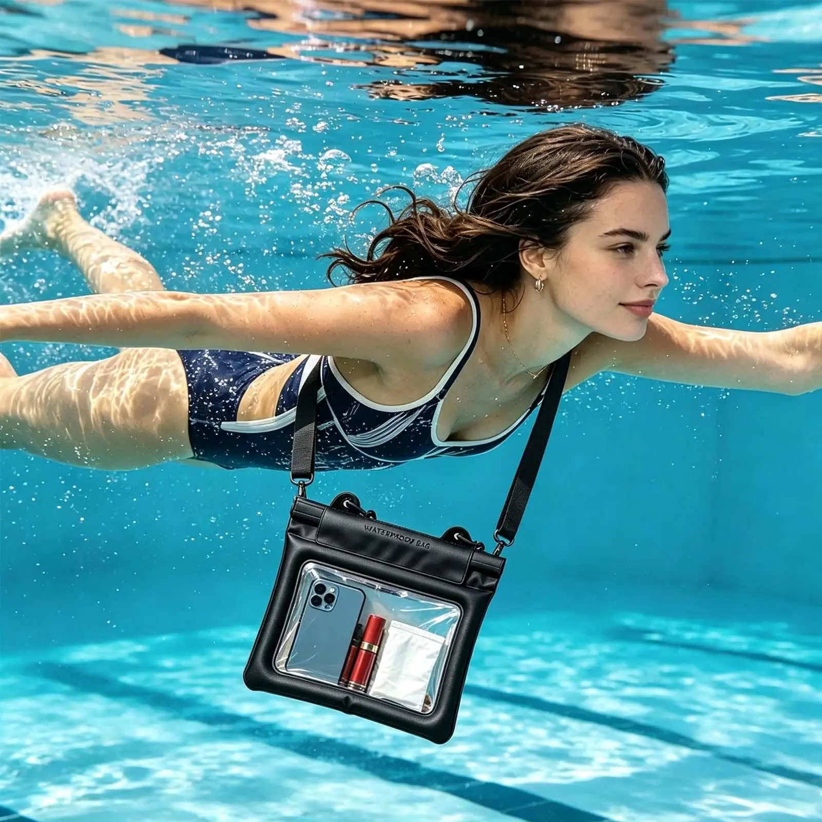 Wasserdichte Touchscreen-Trockentasche, Schwimmfähige Handyhülle, Robuster Schutz für Schwimmen, Schnorcheln, Tauchen, Strand und Kreuzfahrten – Detail 3