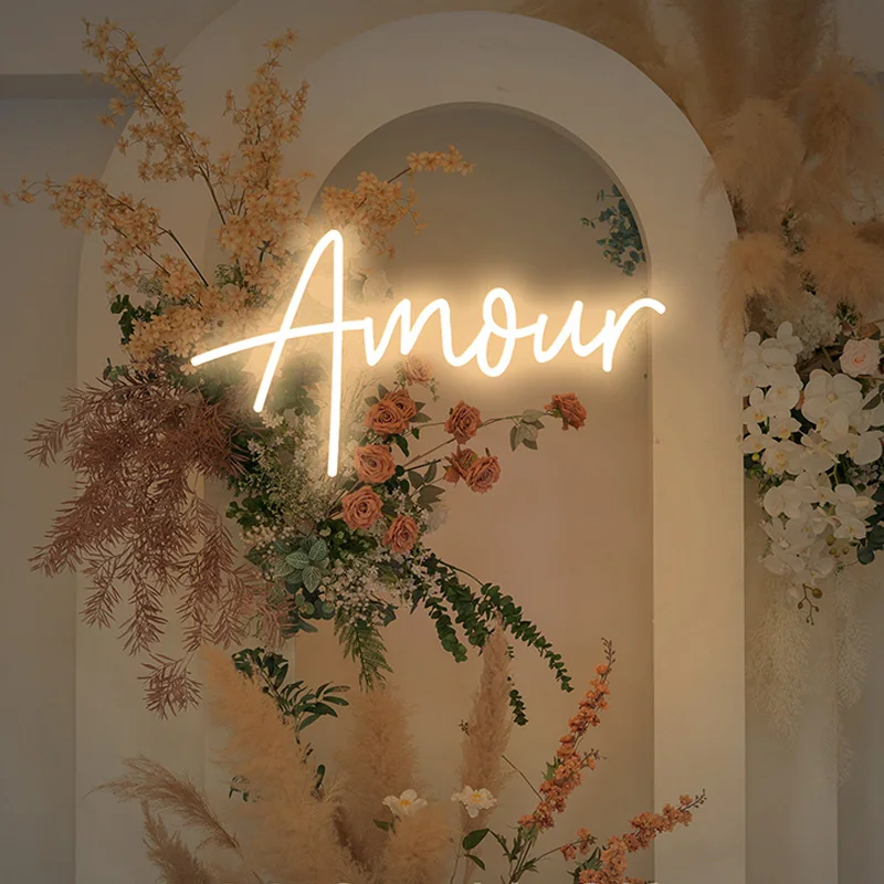 amour neon led sign lights pendurado na parede eu te amo decoracao festa de casamento quarto decoracao do quarto 01