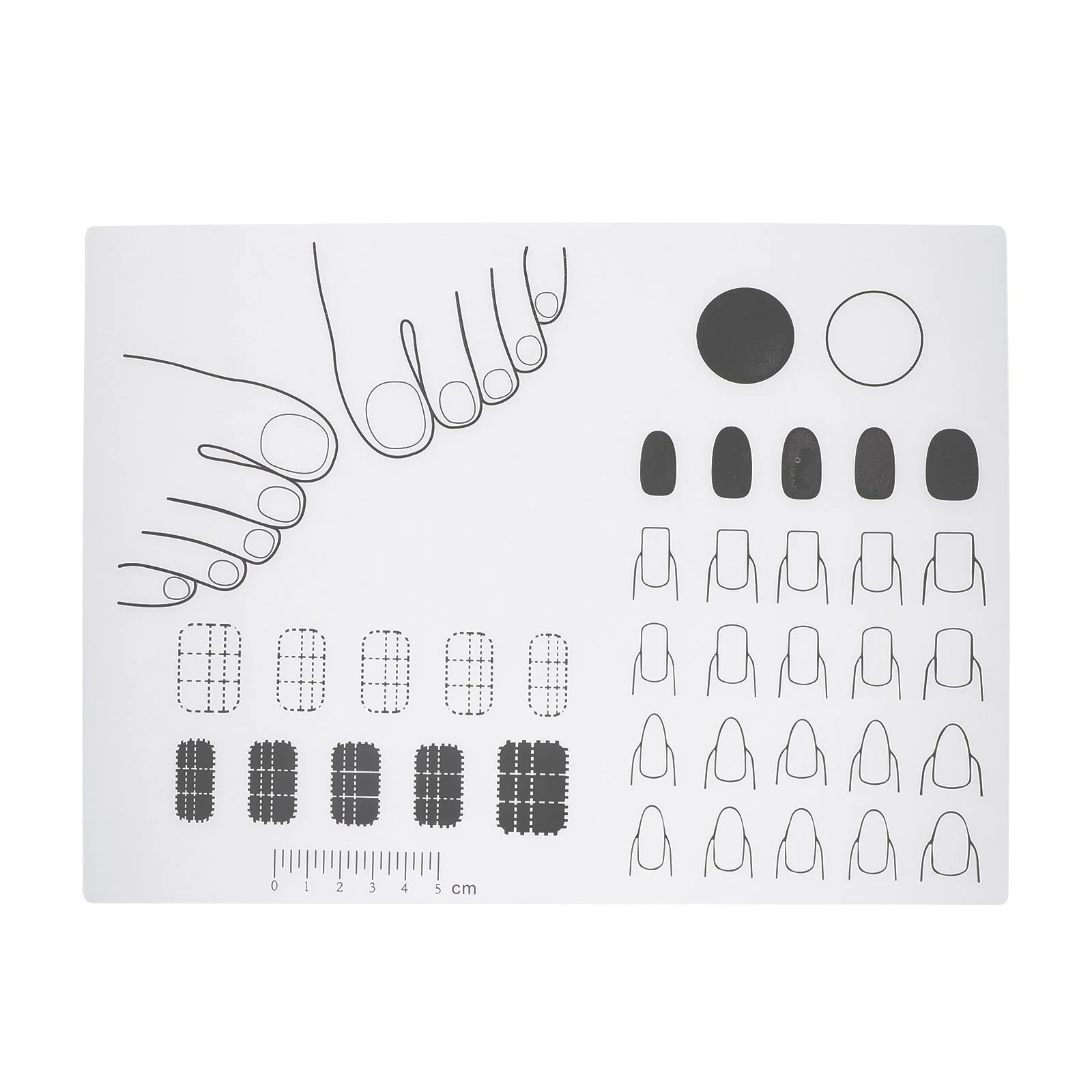 Nail Tech Supplies Silicone Manicure Pad Decorate Acrylic Mat Trainer Stamping Plates Tools