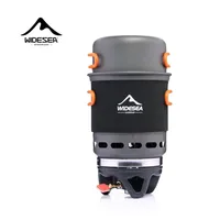 Widesea-sistema de cocina para acampar con intercambiador de calor, quemador de Gas para exteriores, estufa, juego de ollas turísticas, vajilla, utensilios de cocina, caminata de turismo