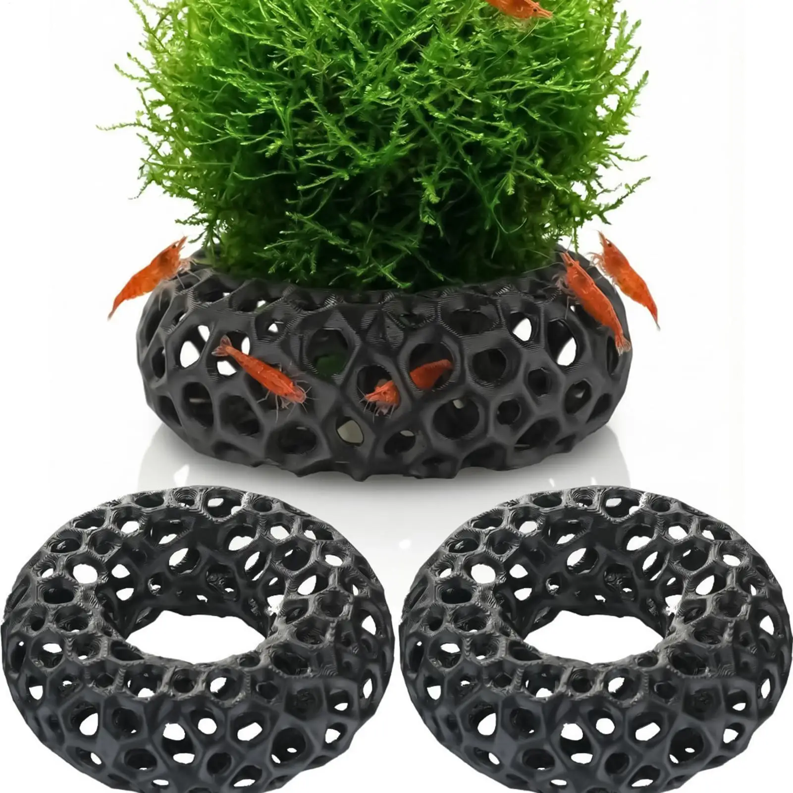 Aquarium Decoration Fish Shrimp Hiding Cave Porous Structure Aquarium Fish Shelter  Tunnel Ornament for Fish Tank Shrimp