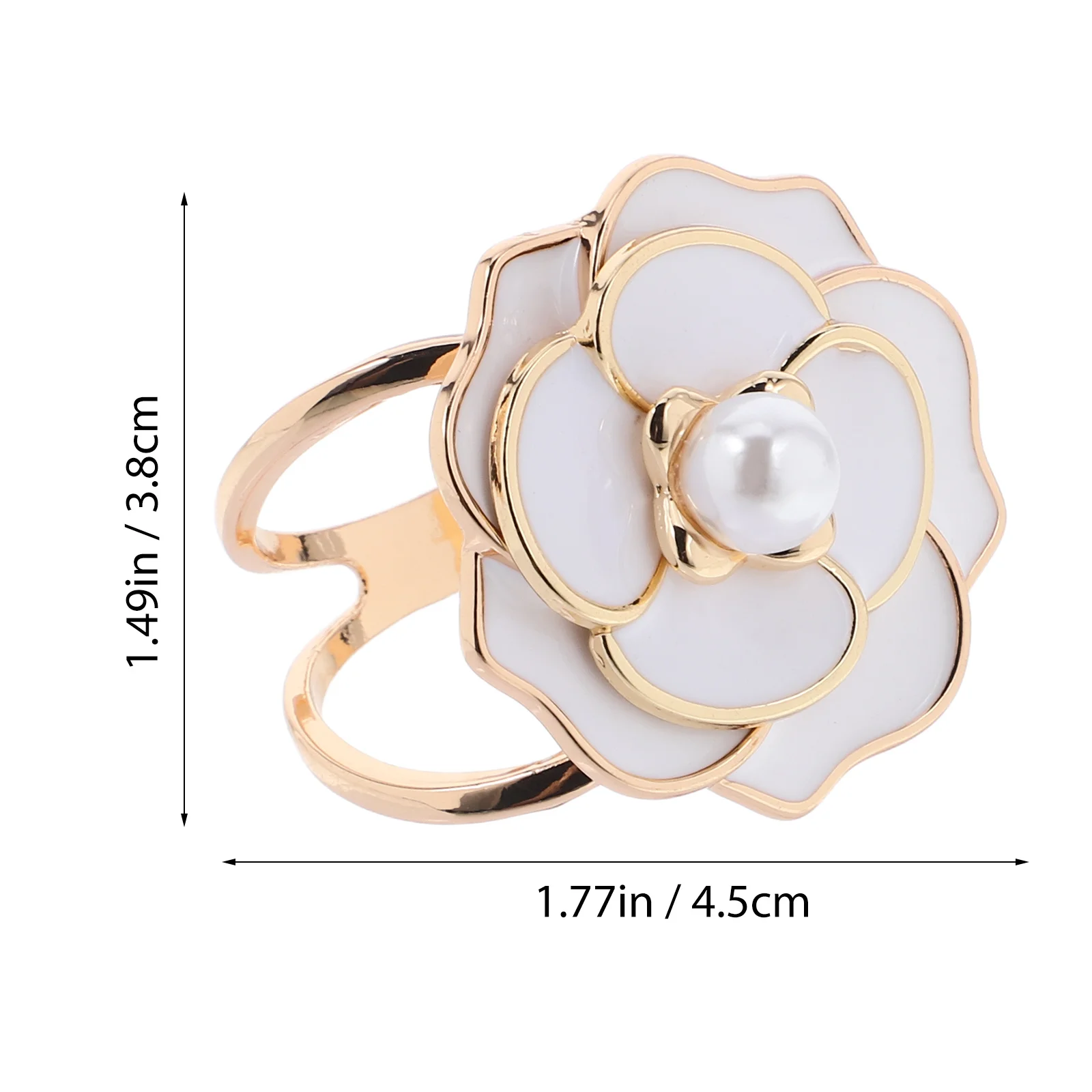 زهرة حلقة كليب سبيكة مشبك ل سترة شال الزخرفية السحابة وشاح المشبك الملابس حلقة ملحق مقاطع وشاح معدني #4