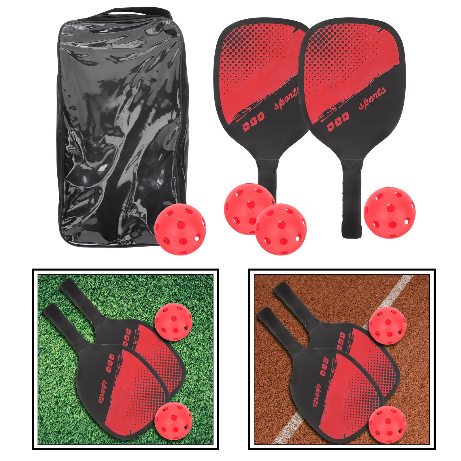 

Lightweight Pickleball Paddle Gear Paddles and Balls Sturdy Training Tool Rackets Adults