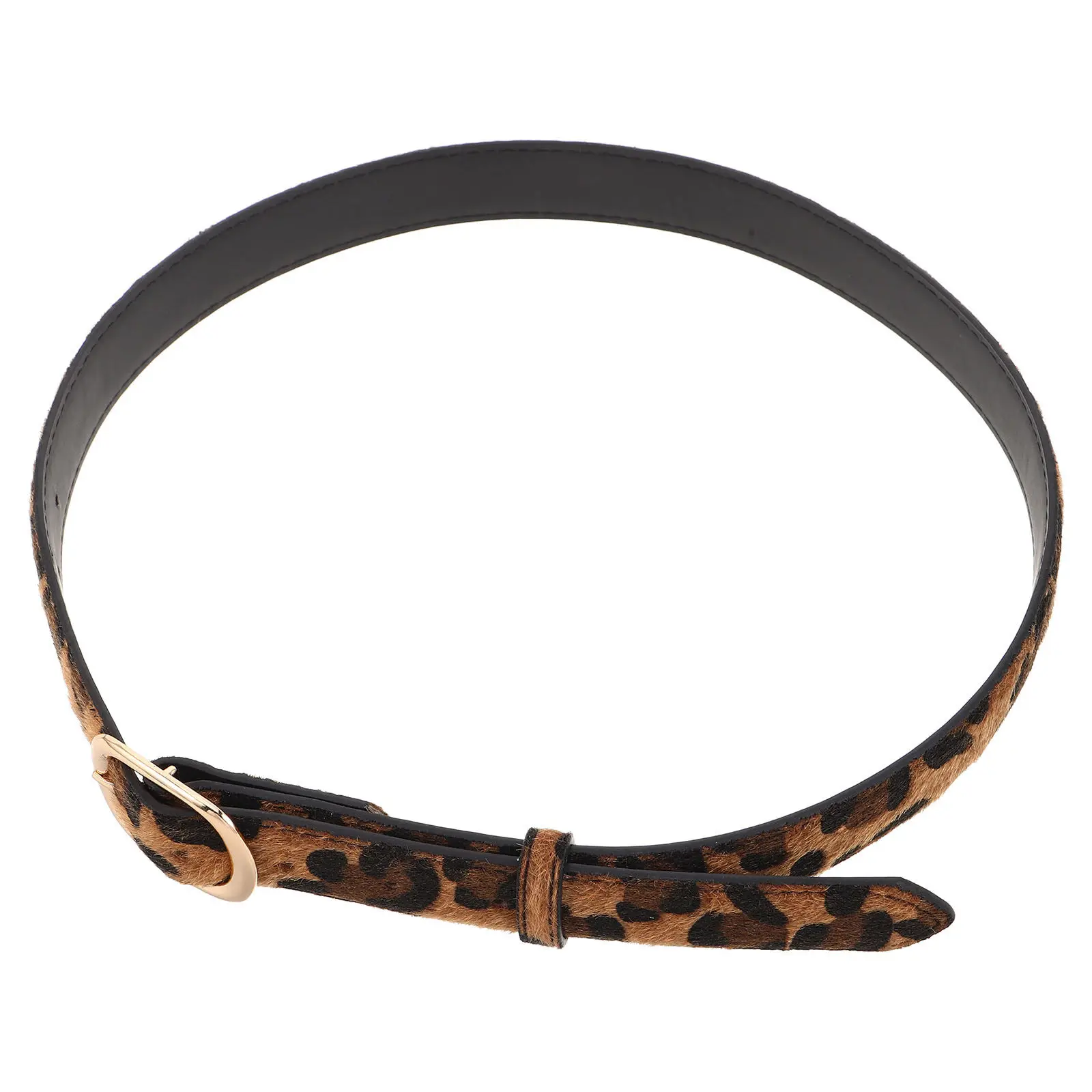 

Женский ремень с леопардовым принтом, узкий, из искусственной кожи, широкий пояс, регулируемая пряжка из сплава, для повседневных джинсов и платьев, модный, с животным принтом