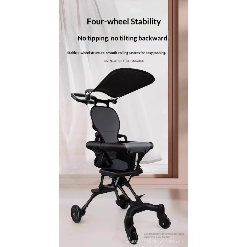 

Baby Stroller Lightweight Foldable Compact Travel One Hand Fold Reversible Seat Newborn Toddler Urban Walk Baby Stroller