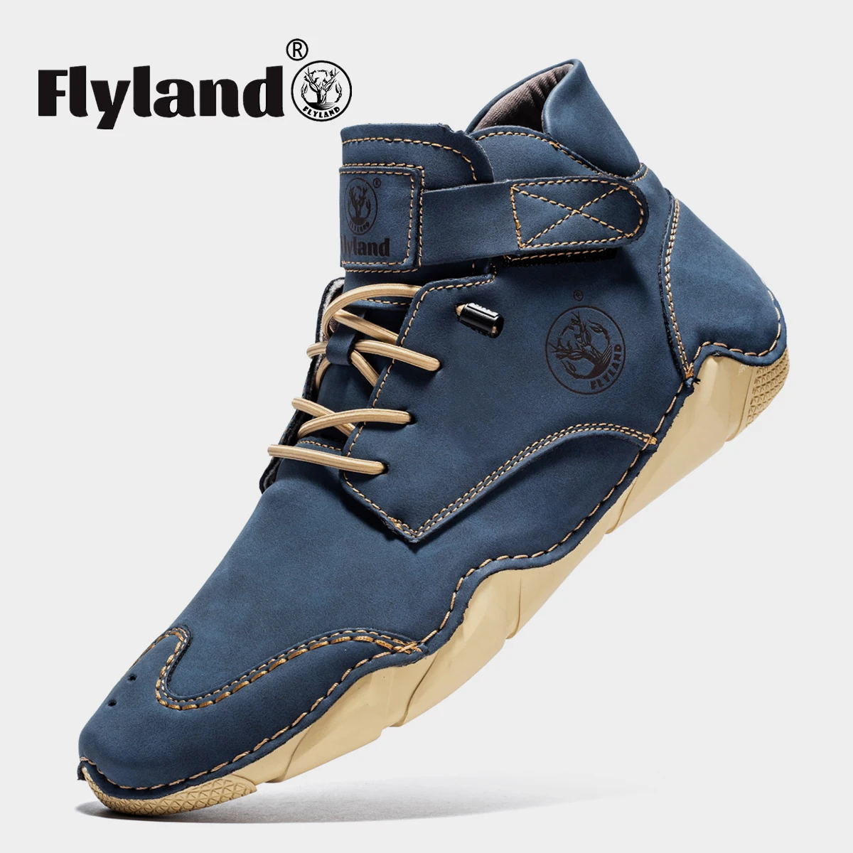 Flyland Herren Chukka Stiefel lässige Lederschuhe Mode männliche Fahr schuhe Vintage Hands tich weiche Arbeit Büros chuhe