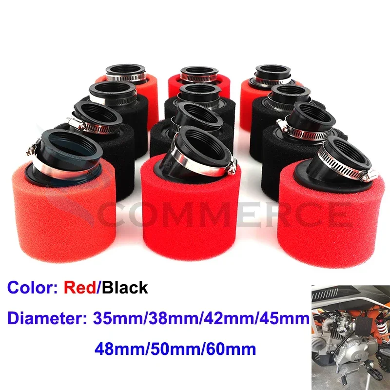 

High Flow Air Filter Pod System Sponge Cleaner Clamp-on 110cc 125cc 150cc 250cc Pit Bike Pitbike Moped Dirt Pit Bike Scooter