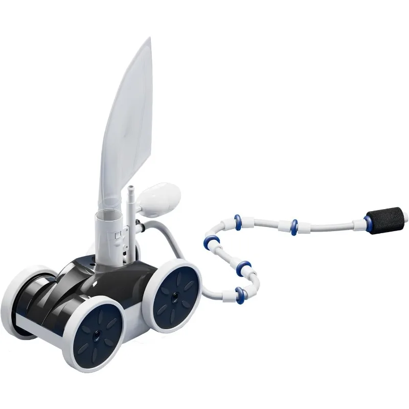 

Upgrade Pool Pressure Side Sweeper – Professional Pool Cleaner for Efficient Swimming Pool Cleaning, Stable 4-Wheel Stru