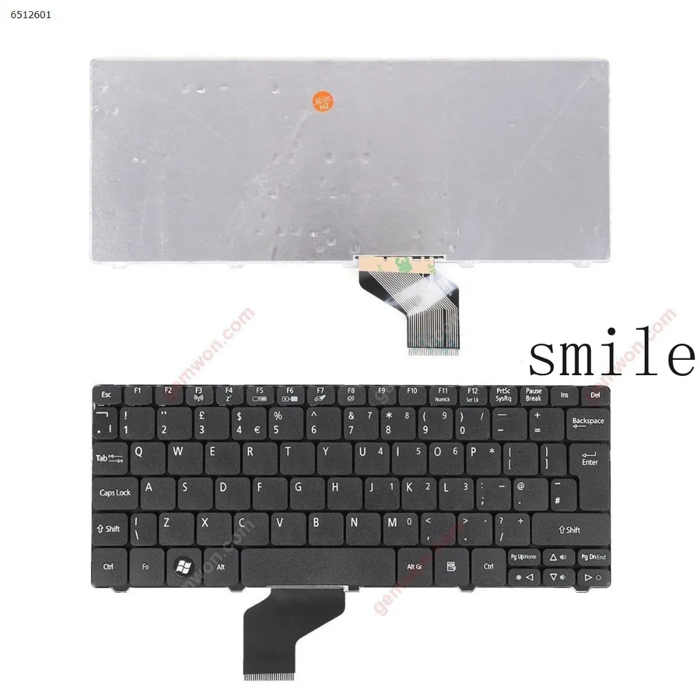 Teclado del Reino Unido para ACER Aspire ONE D260/GATEWAY LT21 NEGRO