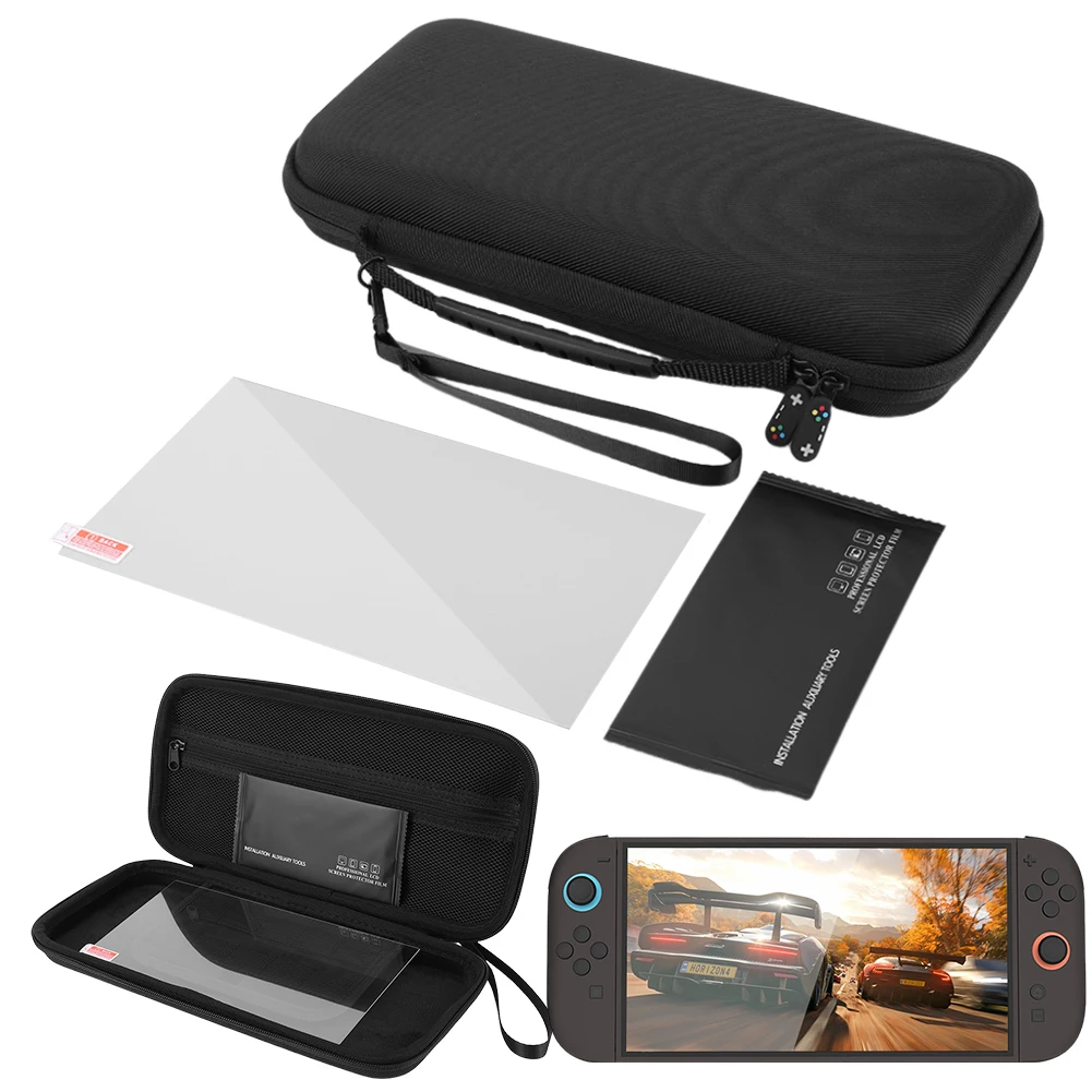 

EVA Carrying Case & Screen Protector for Switch 2 Carrying Bag Shockproof Organizer Bag Anti-scratch with 10 Game Cards Holder