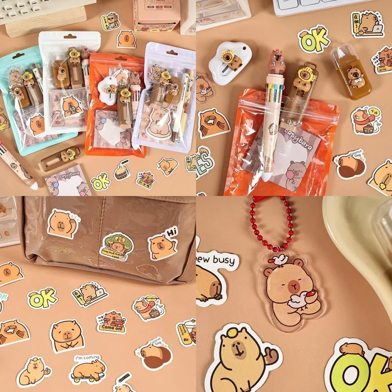

Capybara Pattern Stationery Set Student Learning Stationery Set Cute Cartoon School Supplies Creative Gift