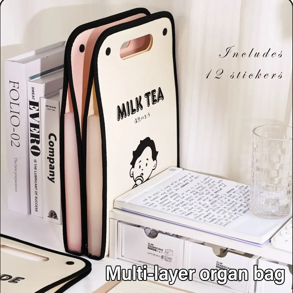 Waterproof A4 File Folder Creative PP With English Letter Pattern File Organizer 13 Pockets Portfolio