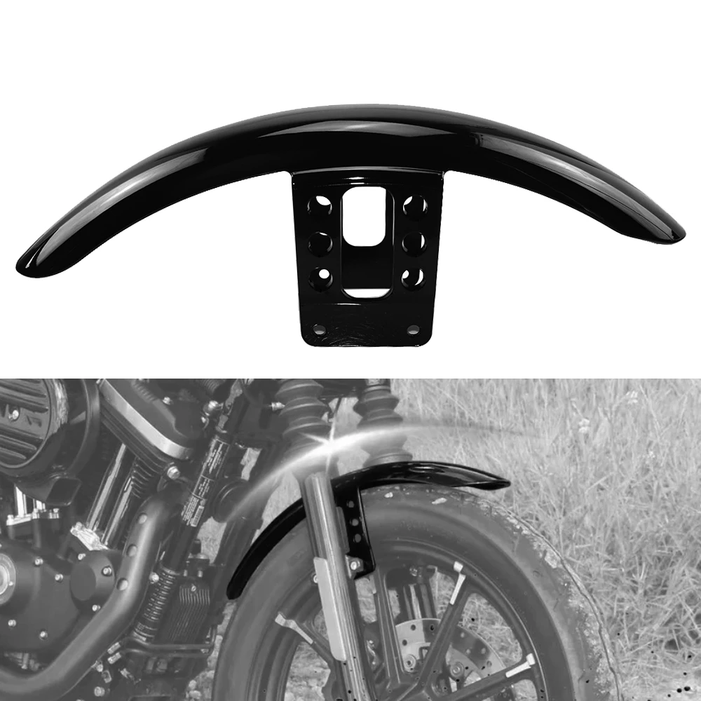 

Motorcycle Front Fender Mudguard Splash Guard Cover Fit For Harley Sportster 883 1200 XL883 XL1200 1988-up