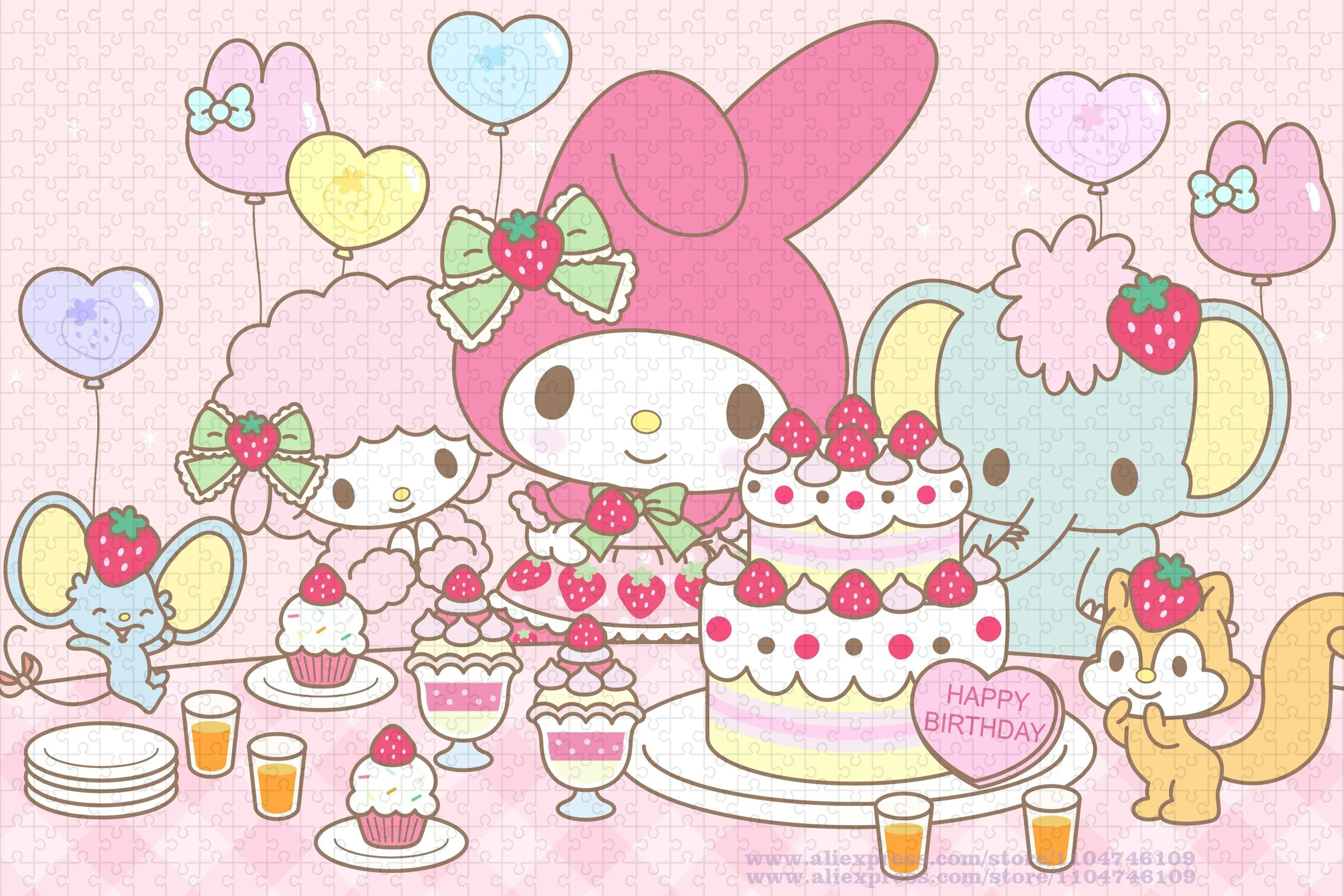 サンリオクロミマイメロディジグソーパズル子供用パズル 108/200/300/500/1000 個大人子供知能教育パズル