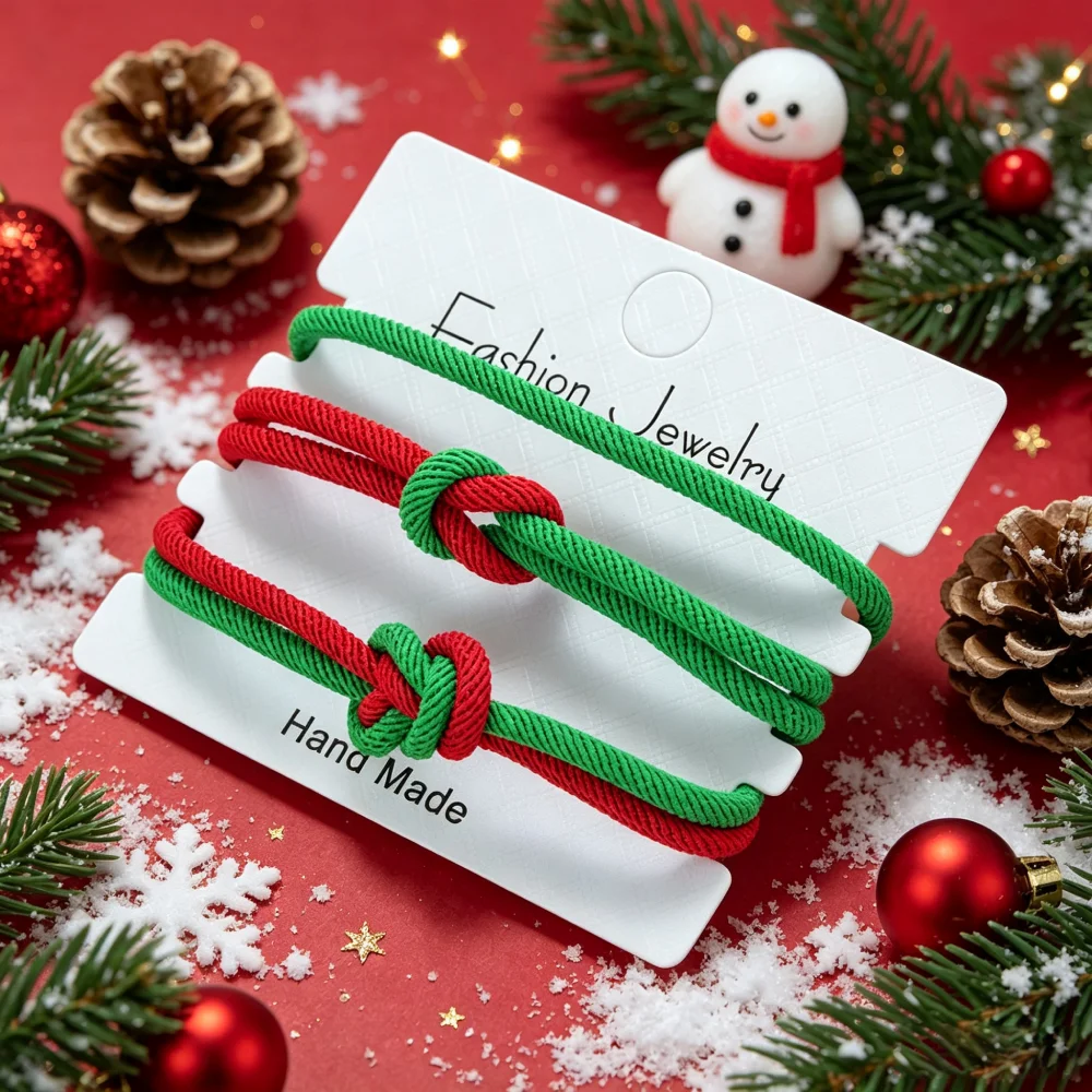 Unique Christmas Themed Cord Bracelet For Men Premium Selected 4mm Milan Rope Charm Braslet Holiday Wrist Accessories Homme