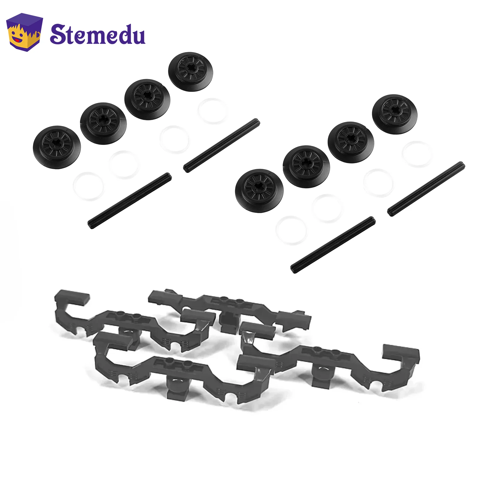 MOC 기차 휠 프레임 +휠+ 액슬 세트 2871 57999 3706 하이테크 빌딩 블록 기차 모터 10254 시티 트레인용 개조