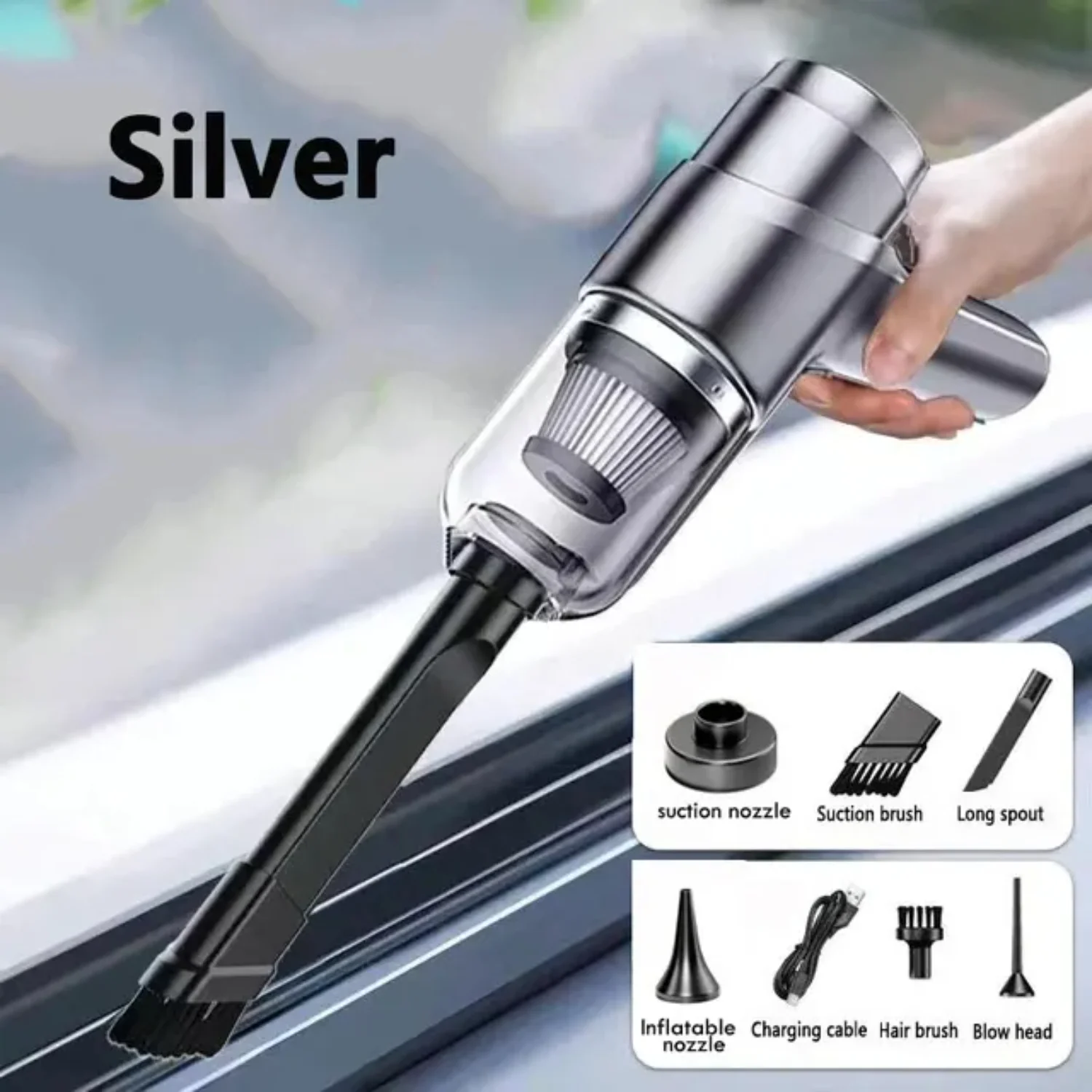 2023  Handheld Wireless Car Vacuum Cleaner Car/ Dual-Purpose Charging Portable Suction Auto Dust Blower Long Endurance
