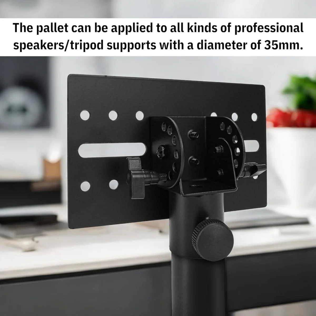 Miwayer 35mm Rotatable Metal DJ Speaker Stand Adapter Top Cap /90° Angle Adjustable  Tripod Pole Mount Adapter for Stage/Event view 5