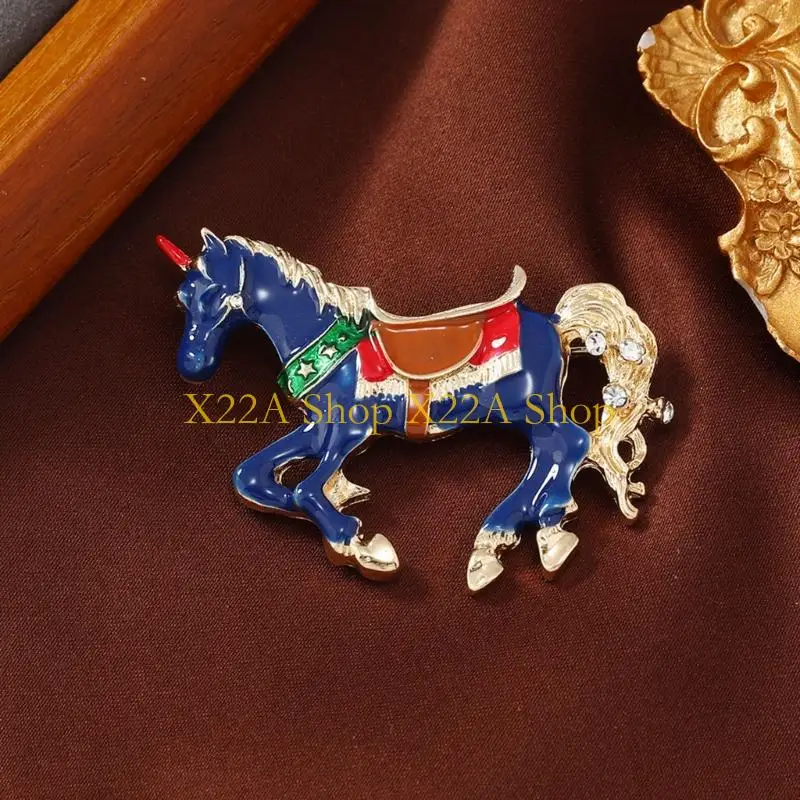Unique Elegant Unicorns Pin Vintage Design Secure Fasten for Outings and Gatherings