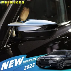 2p Bright Black Side Wing Rearview Mirror cover caps for BMW 3 Series G20 G21 G28 320d 330e 330i 340i 2019-2022 M4 style LHD RHD