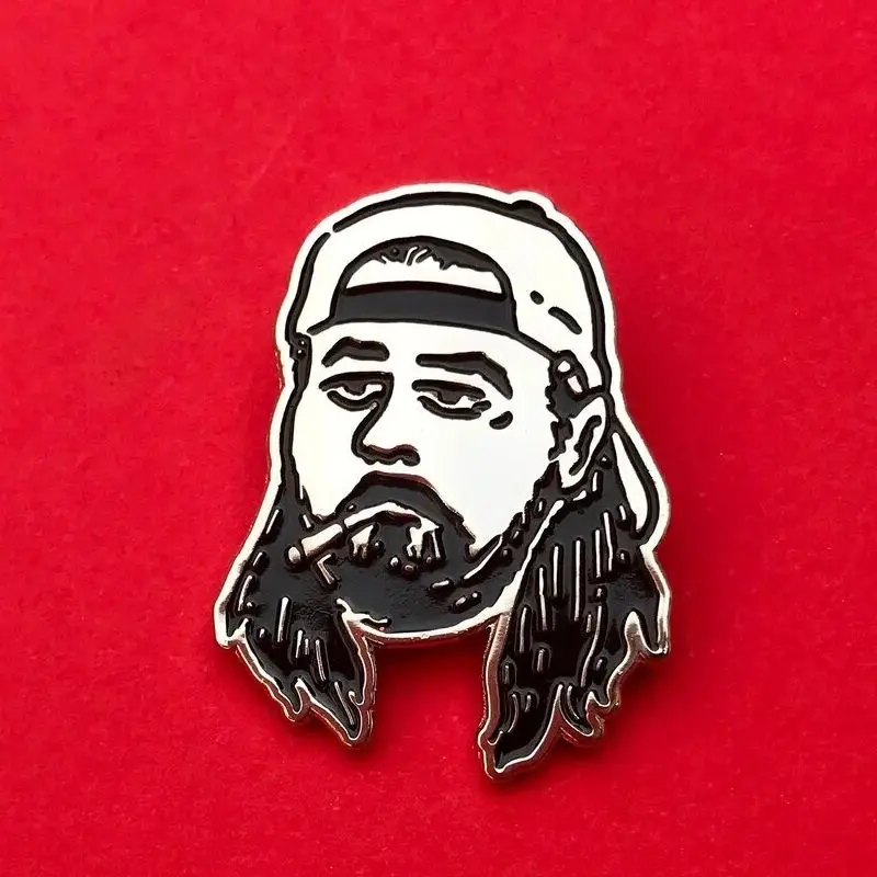 Jay and That Silent Bob Series Enamel Pin Classic Movie Same Metal Brooch Lapel Badge Collection Jewelry Accessories