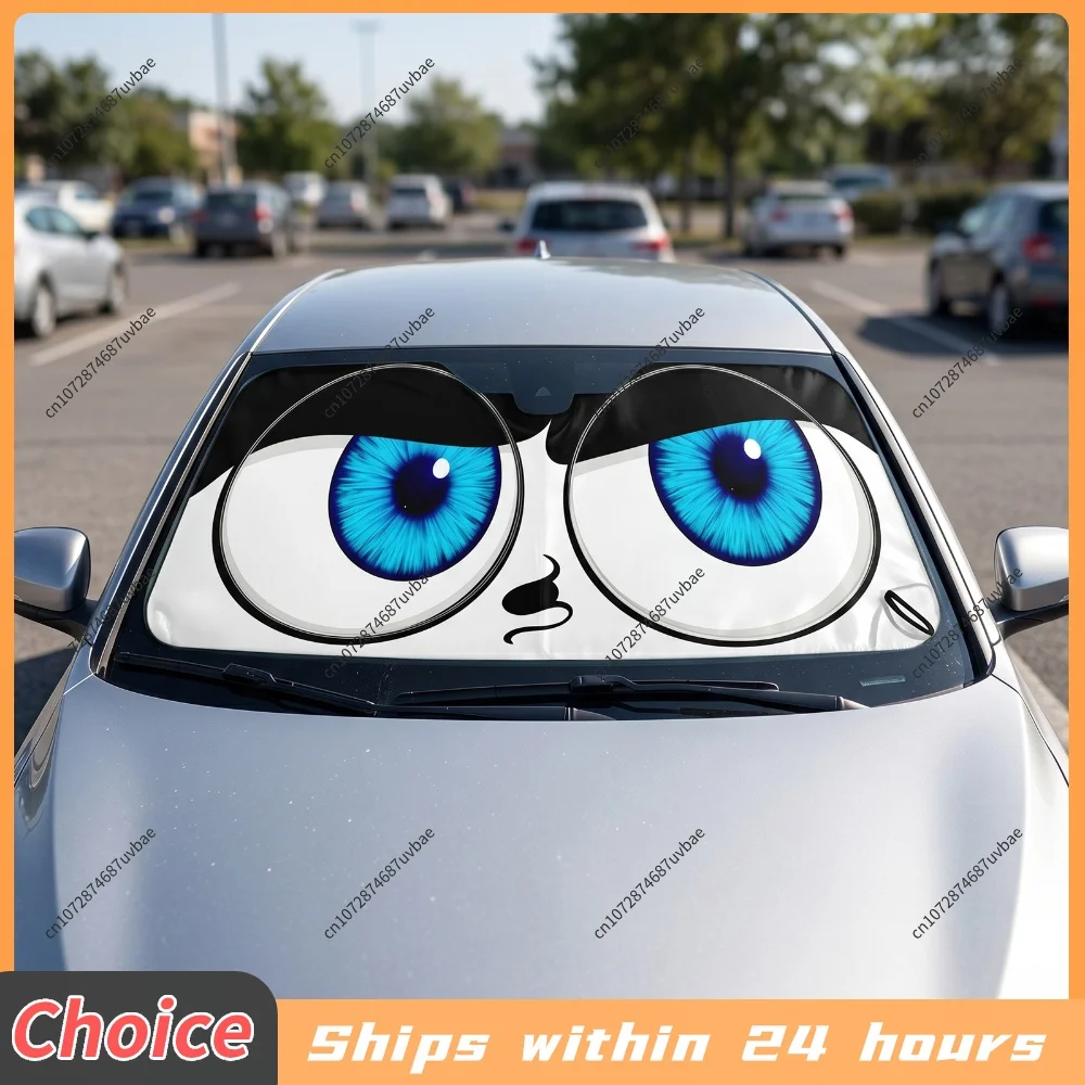 Polyester Car Sun Shade Windshield Offers Protection Foldable Cool Sunshade for Cars In-vehicle Outdoor Activities Protection