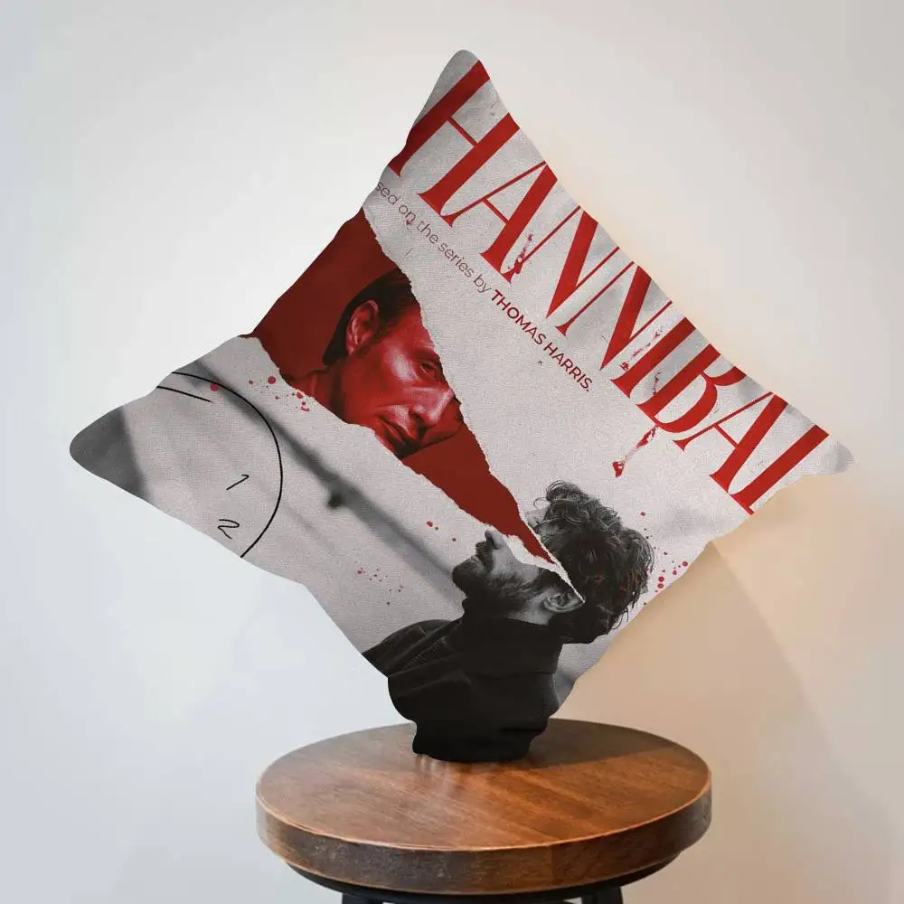 H-Hannibal Classic Vintage Maple Design Cushion Cover Happy Autumn Harvest decor Holiday Decorati Pillow Cover