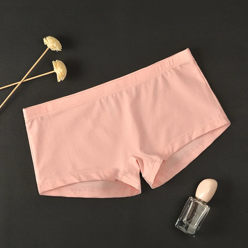Men's Boxy Underwear Cotton Breathable Comfortable Sweat Absorption Boxer Shorts Male Solid Color Soft Withour Poucch Underpants