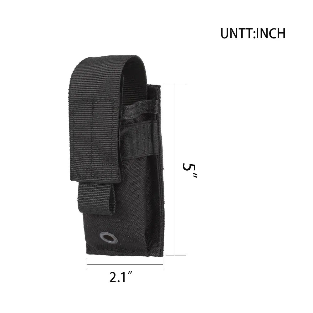 Airsoft Molle Pistol Pouch  Tactical Single Magazine Pouch Flashlight Pouches 9mm Mag Bag Holder Bag Universal  Hunting Accessor