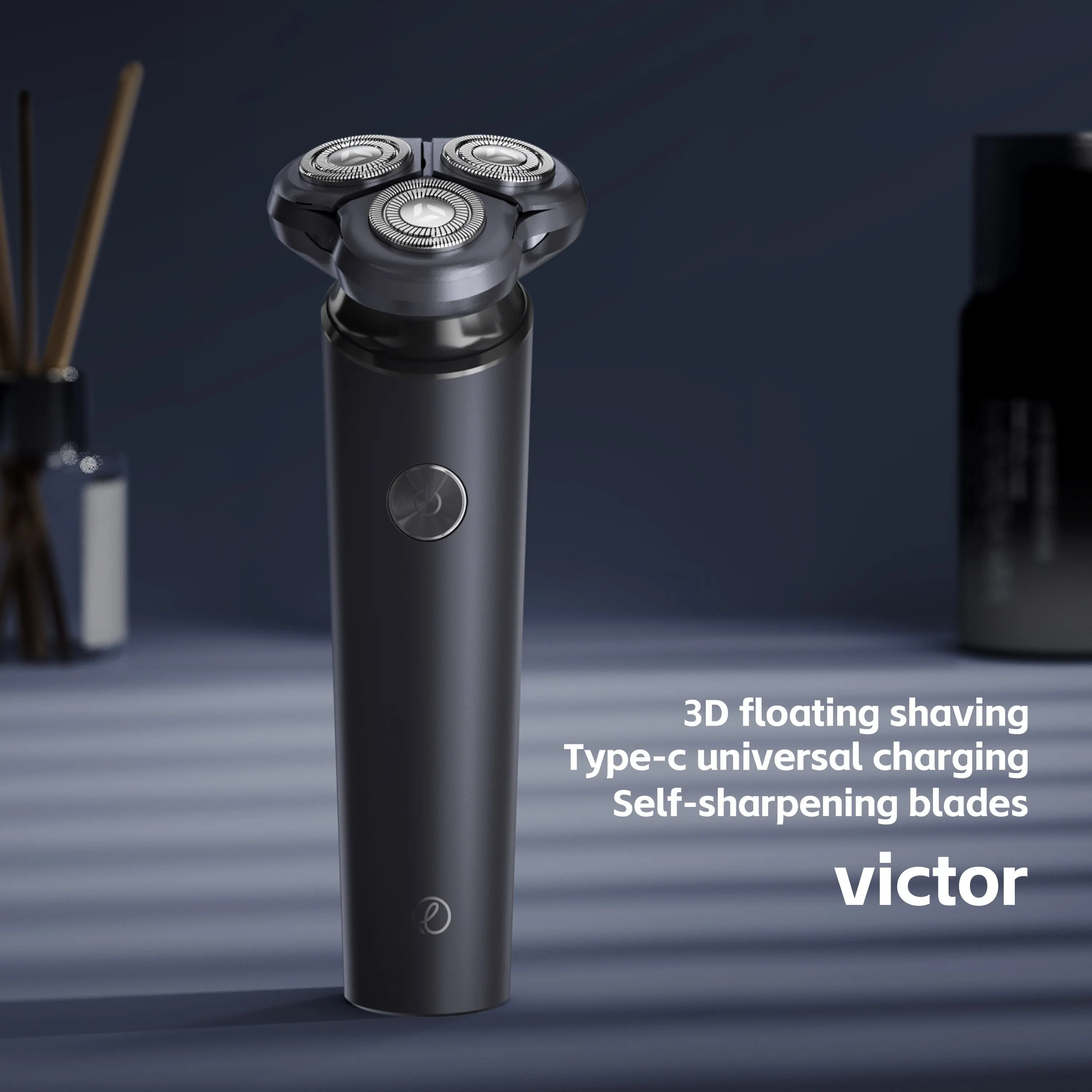 ENCHEN Victor Blackstone 7 Electrical Rotary Shaver For Men Magnetic Cutter Blade Portable Beard Trimmer Type-C Rechargeable