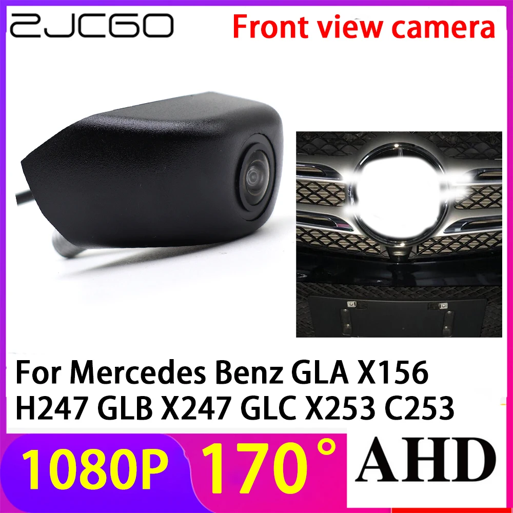 

ZJCGO AHD 1080P LOGO Car Parking Front View Camera Waterproof for Mercedes Benz GLA X156 H247 GLB X247 GLC X253 C253