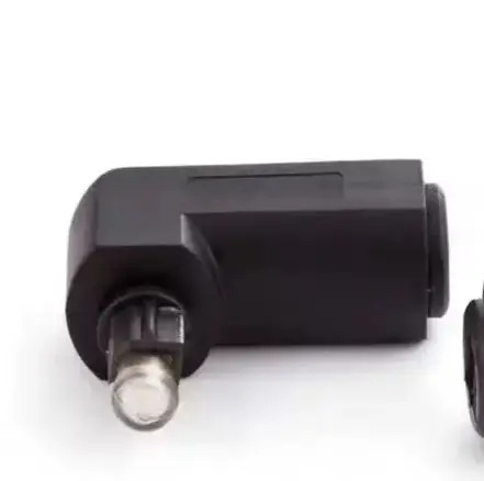 1PCS New Sale 90 Degree M/F Digital Optical Audio Cable Adapter Male to Female Right Angle 360 Rotates for Toslink Optical Cable