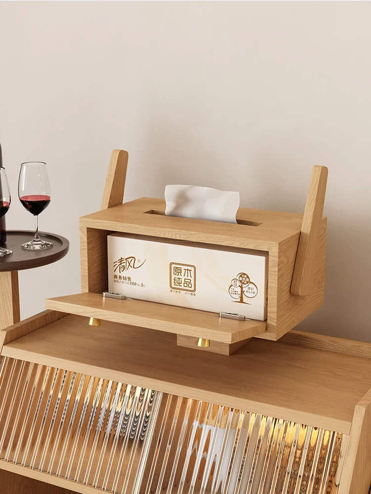 Creative robot wine cabinet Storage cabinet Solid wood small side cabinet Nordic simple modern bookcase Floor storage