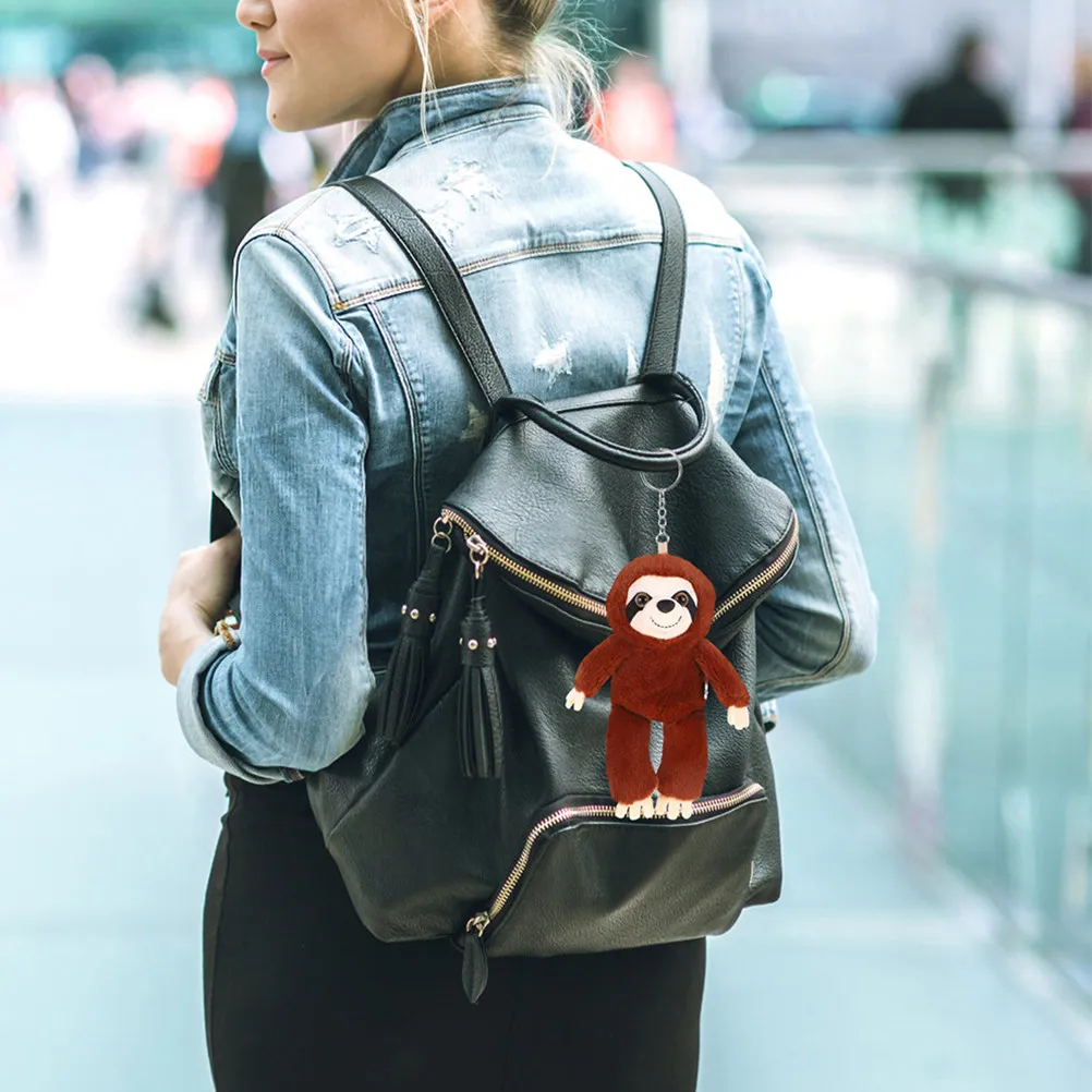 

2Pcs Soft Sloth Keychain Charm Cute Bag Pendant Lightweight Hangings for Keys Backpack Decorative Fun Ornament
