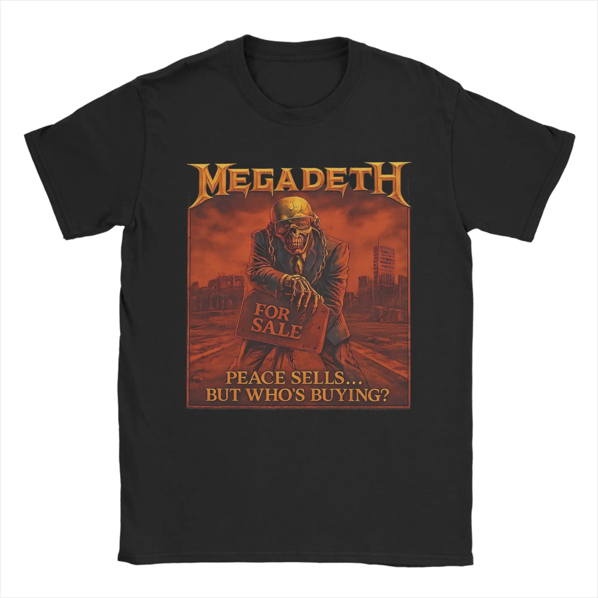 Megadeth Peace Sells But Who’s Buying Album Art T-Shirts Men  Casual Cotton Tees O Neck Short Sleeve T Shirt Gift Clothes
