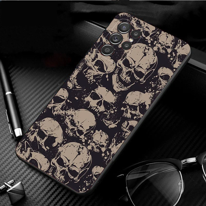 Phone Case for Samsung S24 S23 S22 S21 S20 Ultra S20 S22 S21 S10E S20 FE S24 Plus Skull Case