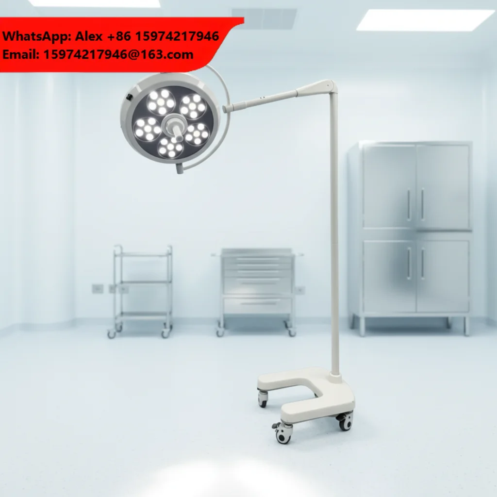 Lekang LK/LED-500 Shadowless LED Electric Medical 5-Hole Mobile Operating Room Lamp 30 LED Bulbs CE Certified 5000-60000 Lux