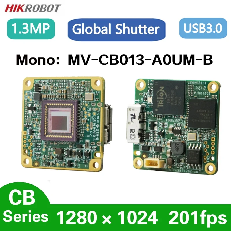 

HikRobot MV-CB013-A0UC/M 1.3MP 1/2" 201fps USB3.0 Board M12/C-mouth Machine Vision Global Shutter Color Industrial Camera