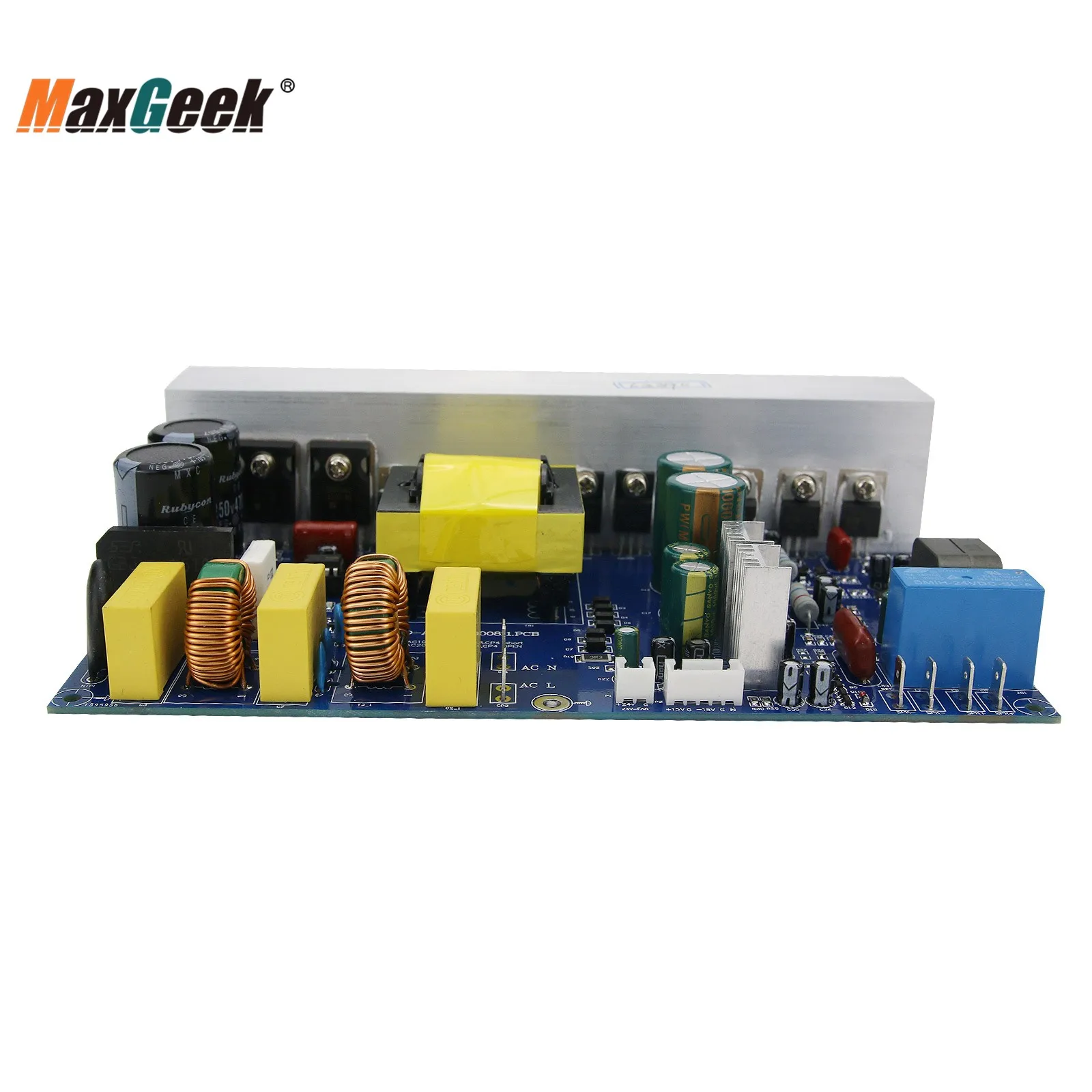 Imagem -03 - Placa Amplificadora de Potência Maxgeek Peak 1000w Classe d Placa Amplificadora de Potência Mono com Fonte de Alimentação de Comutação