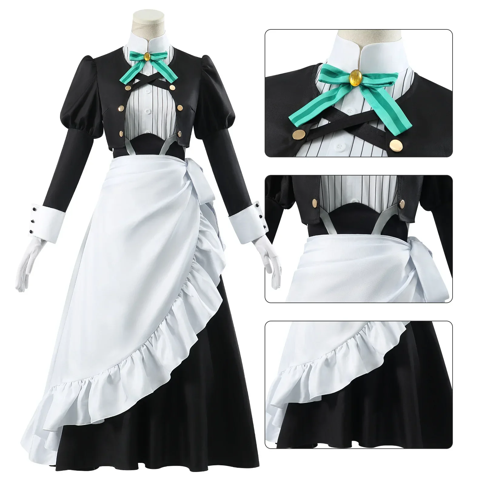 Anime You Are Ms Servant Yuki Yokoya Xue Cosplay Costume Maid Dress Uniform Suit Women Role Play Carnival Halloween Party Set