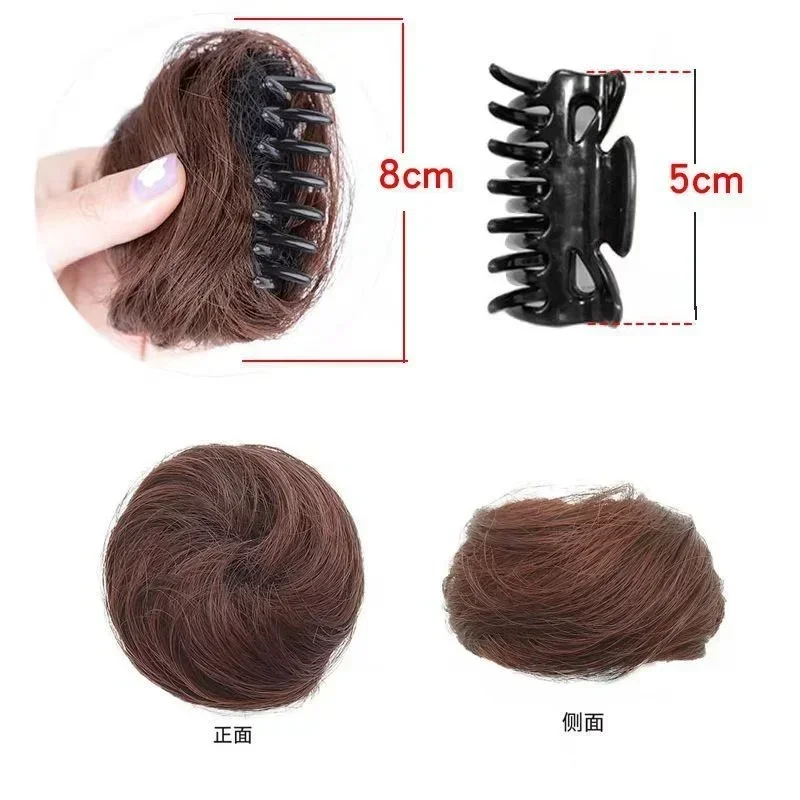 Bun Fake Donut Lengthening Wig Rubber Hair Piece Ladies Braided Bun Hair Clips for Women  Claw Clip  Hair Accessories