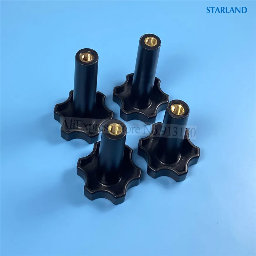 2 Long + 2 Short Clamping Nuts New Parts Flower Form Knob Screw Nuts Accessories Of Ice Cream Makers Soft Serve Machines