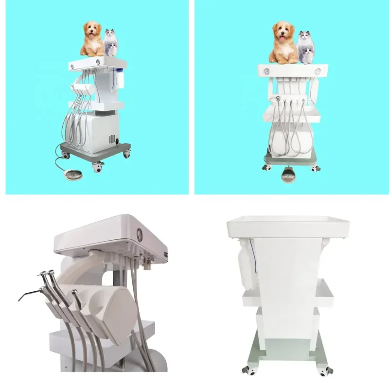 Mobile Dental Turbine Unit with Compressor for Dentist and Veterinary Instruments