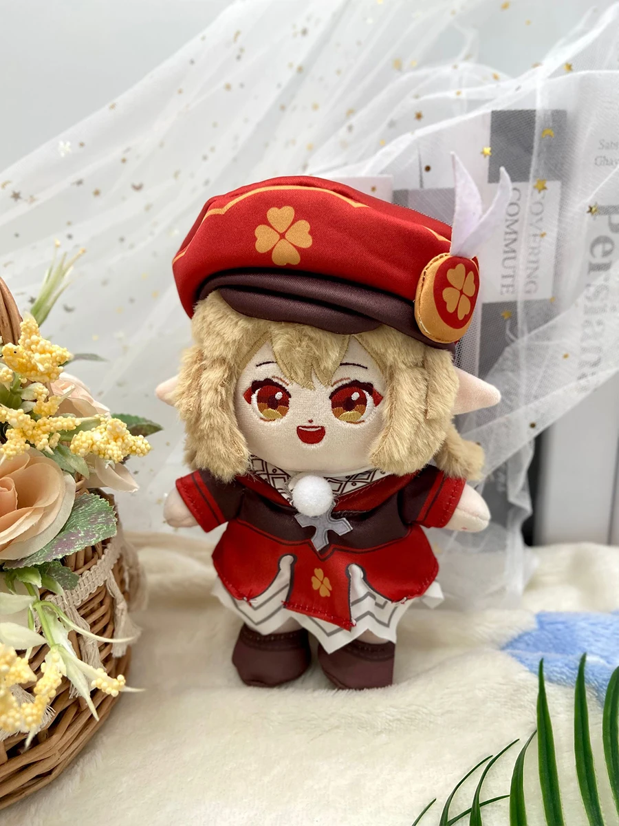 

2022 New Genshin Impact Klee 20cm Plush Doll With Clothes Outfit Toy Soft Cosplay Fan Gift Pillows Stuffed Cotton Dolls Toys