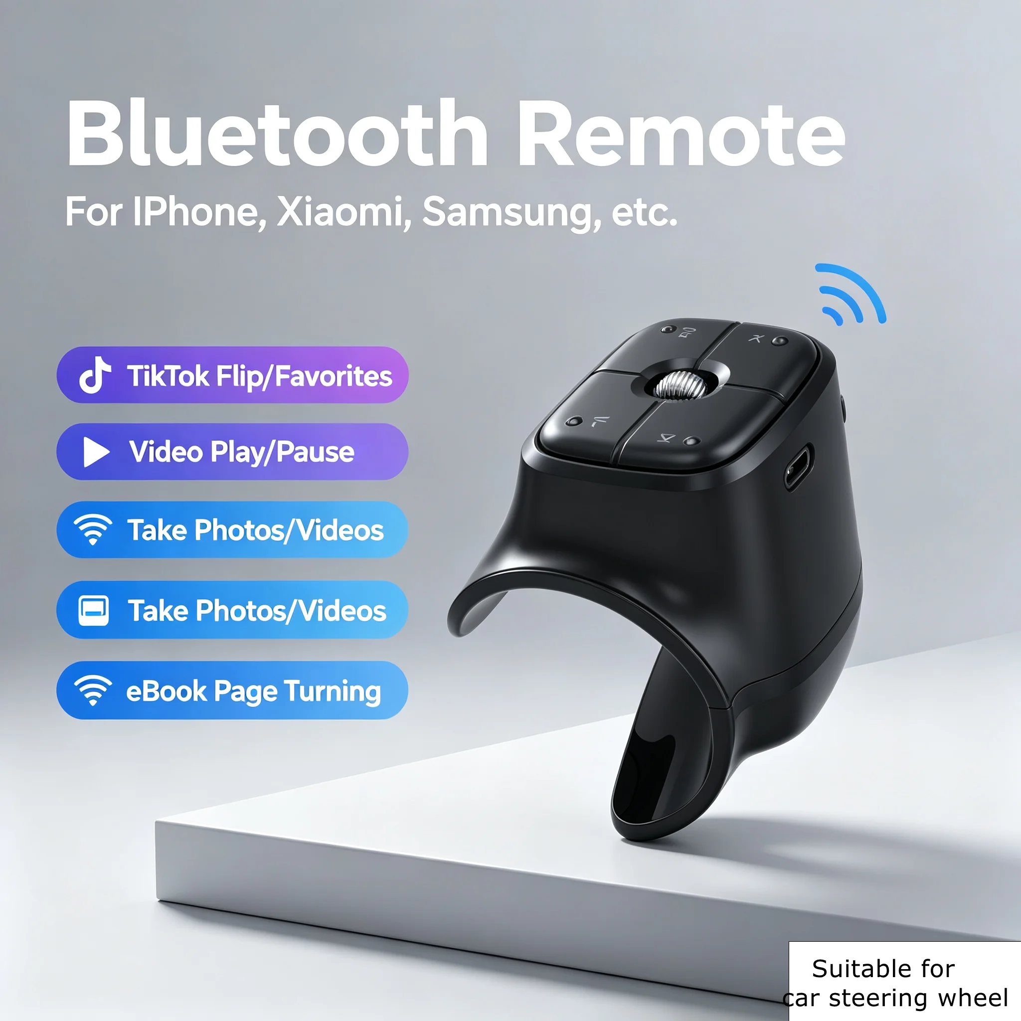 Bluetooth Remote for iPhone Xiaomi IOS Android Phone Universal Remote Control Selfie Stick Bluetooth Camera Controller