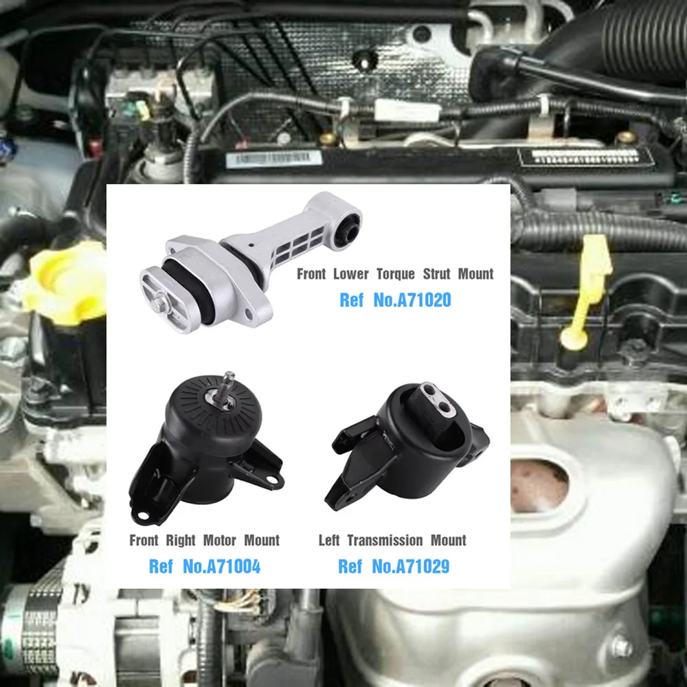 

Engine Motor Trans Mount Set Car Accessories 71004 71020 71029 for Hyundai Accent Elantra for Kia Forte Rio Automatic 2011-2016