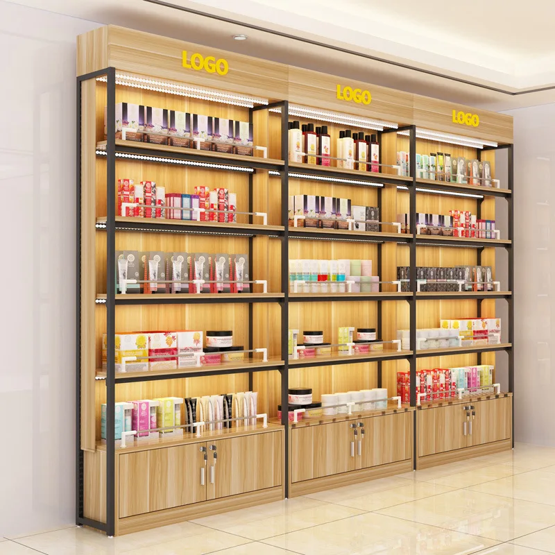 custom.advertising light boxes cosmetics and beauty salon cabinets multi-layer display cabinets shop display