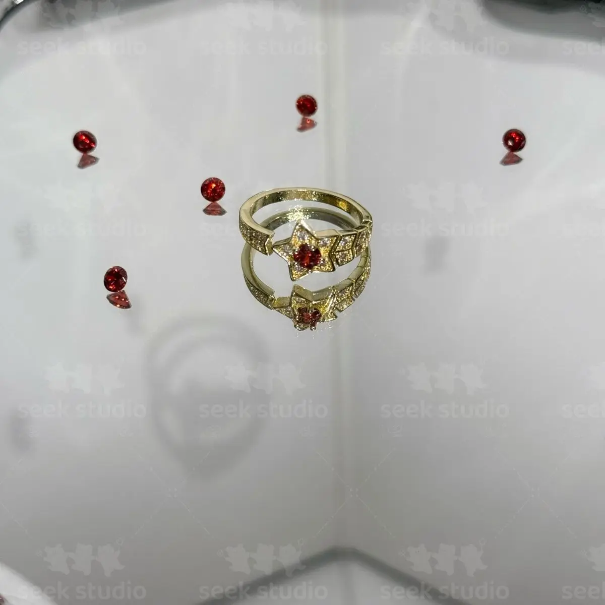 Anime The Freak Circus Pierrot  Ring  Unisex Adjustable Opening Cosplay Rings Party Jewelry Accessories Gifts